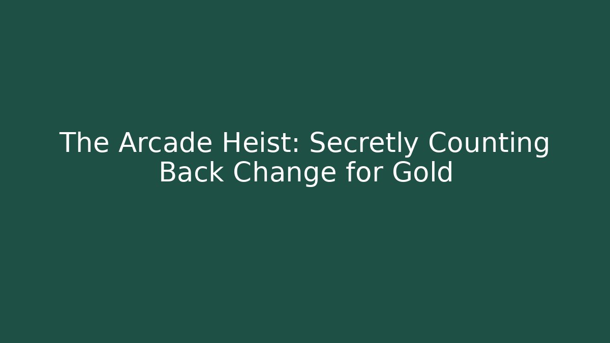 The Arcade Heist: Secretly Counting Back Change for Gold - The Family Holidays