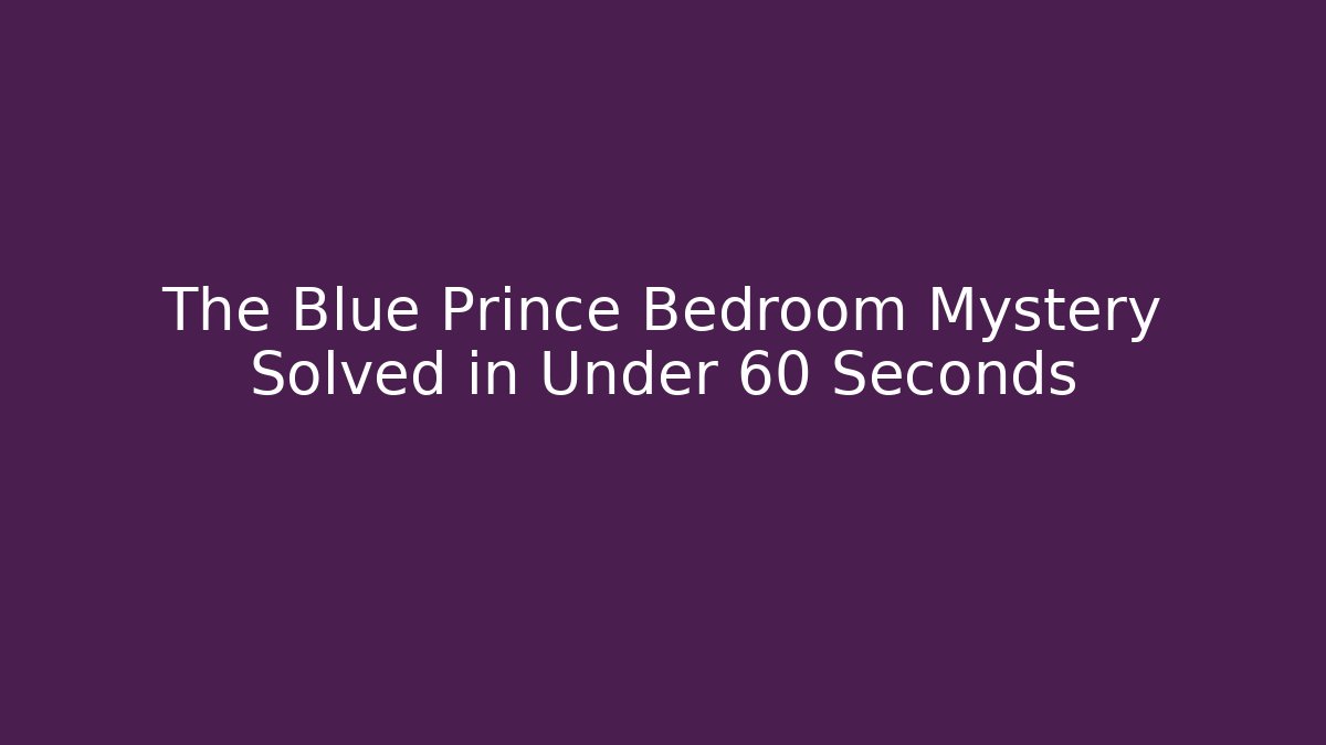 The Blue Prince Bedroom Mystery Solved in Under 60 Seconds