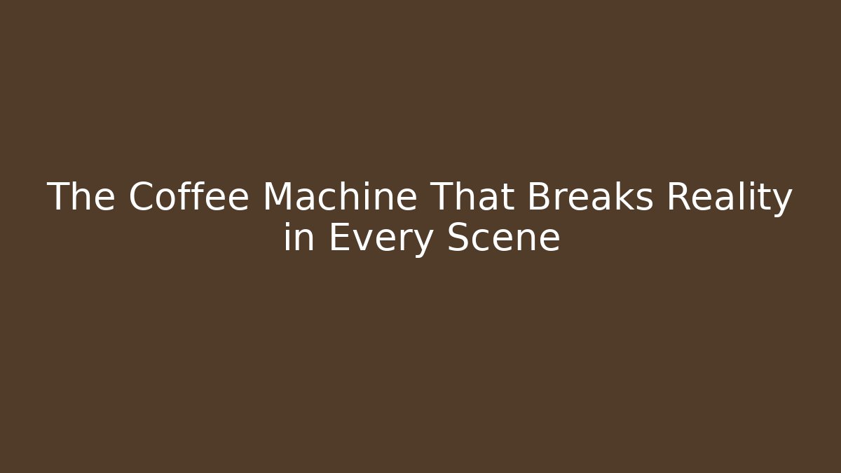 The Coffee Machine That Breaks Reality in Every Scene