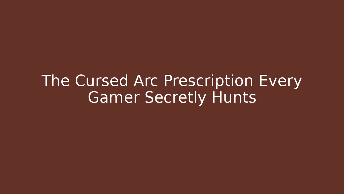 The Cursed Arc Prescription Every Gamer Secretly Hunts