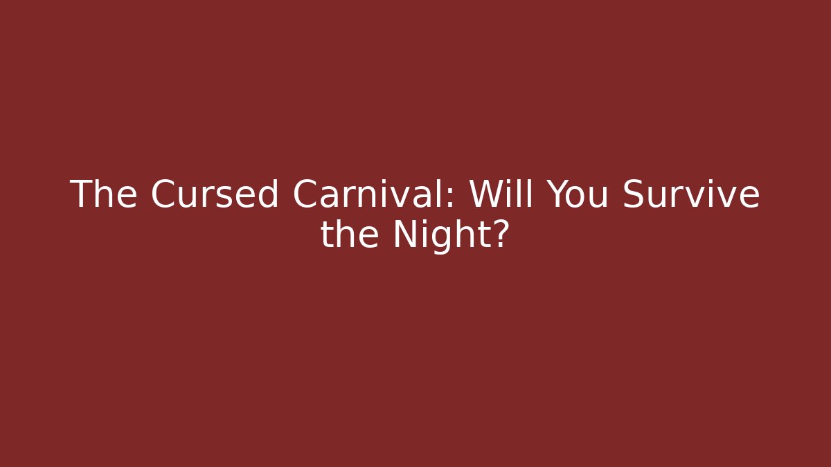 The Cursed Carnival: Will You Survive the Night? - The Family Holidays