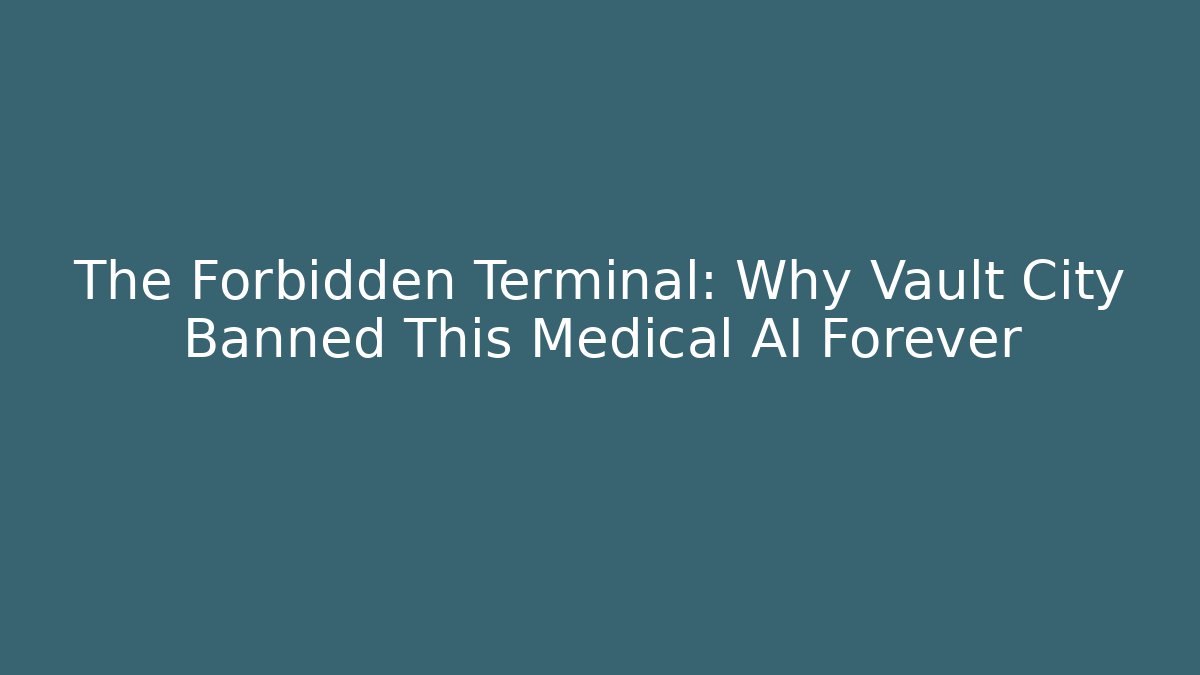 The Forbidden Terminal: Why Vault City Banned This Medical AI Forever - The Family Holidays