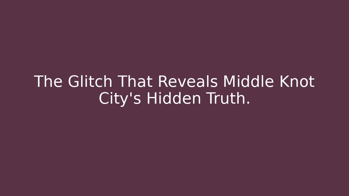 The Glitch That Reveals Middle Knot City's Hidden Truth.