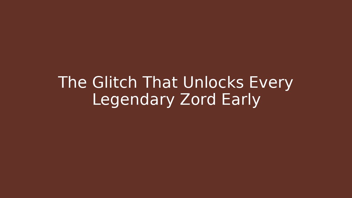 The Glitch That Unlocks Every Legendary Zord Early