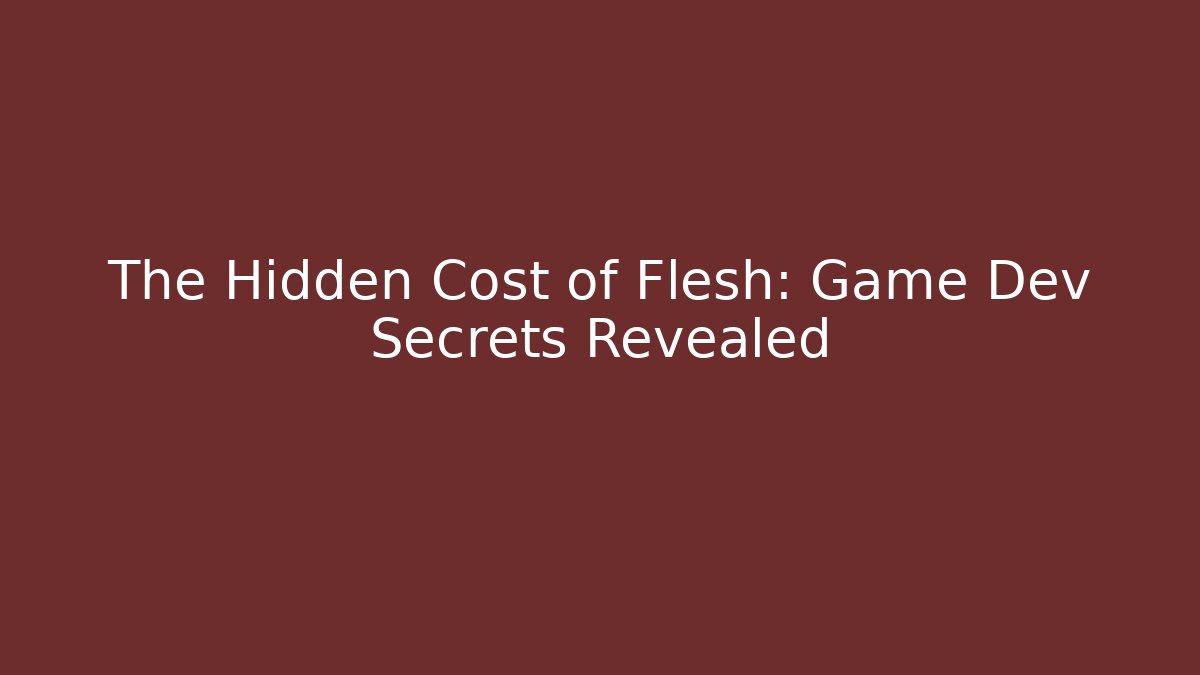 The Hidden Cost of Flesh: Game Dev Secrets Revealed