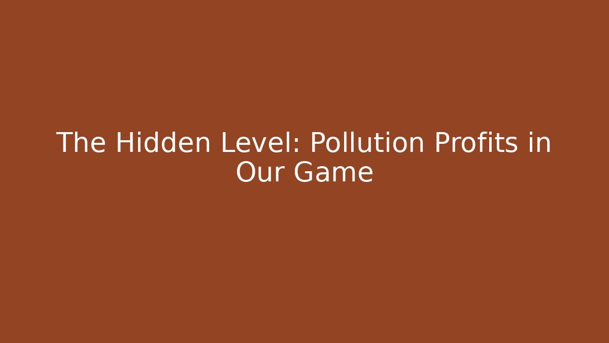 The Hidden Level: Pollution Profits in Our Game