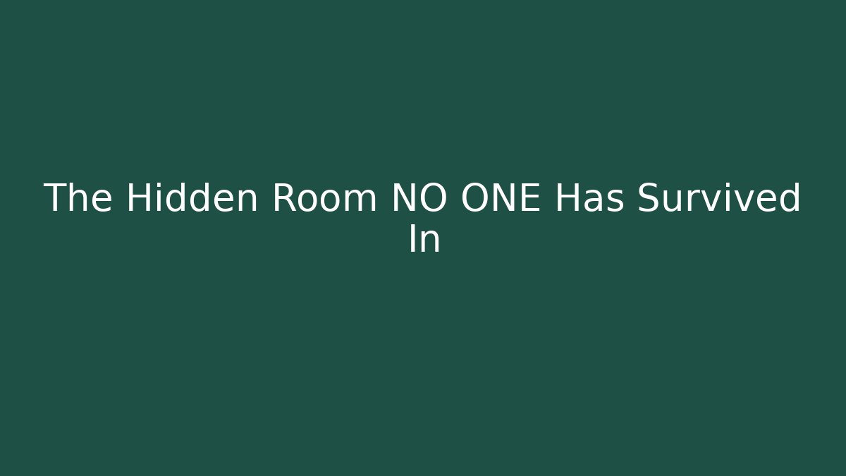 The Hidden Room NO ONE Has Survived In