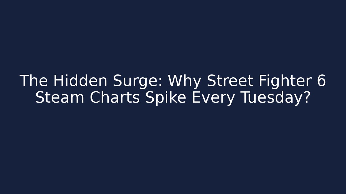 The Hidden Surge: Why Street Fighter 6 Steam Charts Spike Every Tuesday?