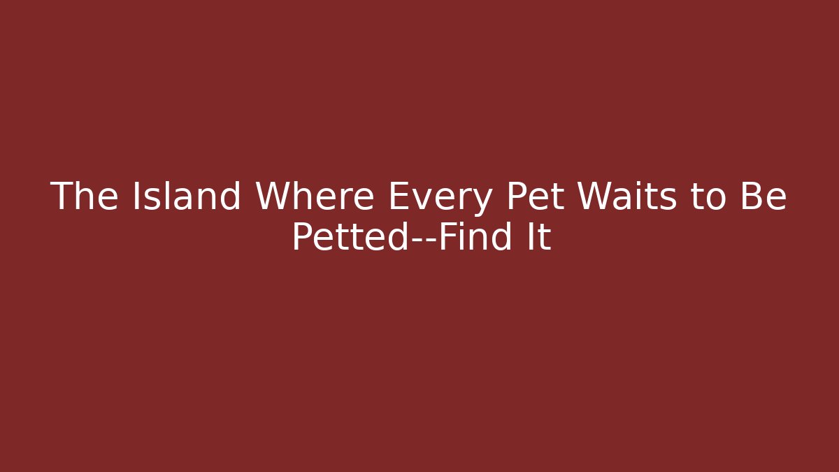 The Island Where Every Pet Waits to Be Petted—Find It