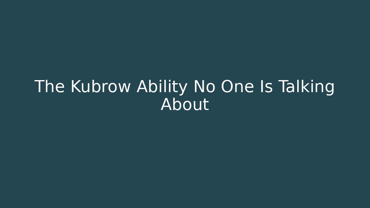 The Kubrow Ability No One Is Talking About - The Family Holidays