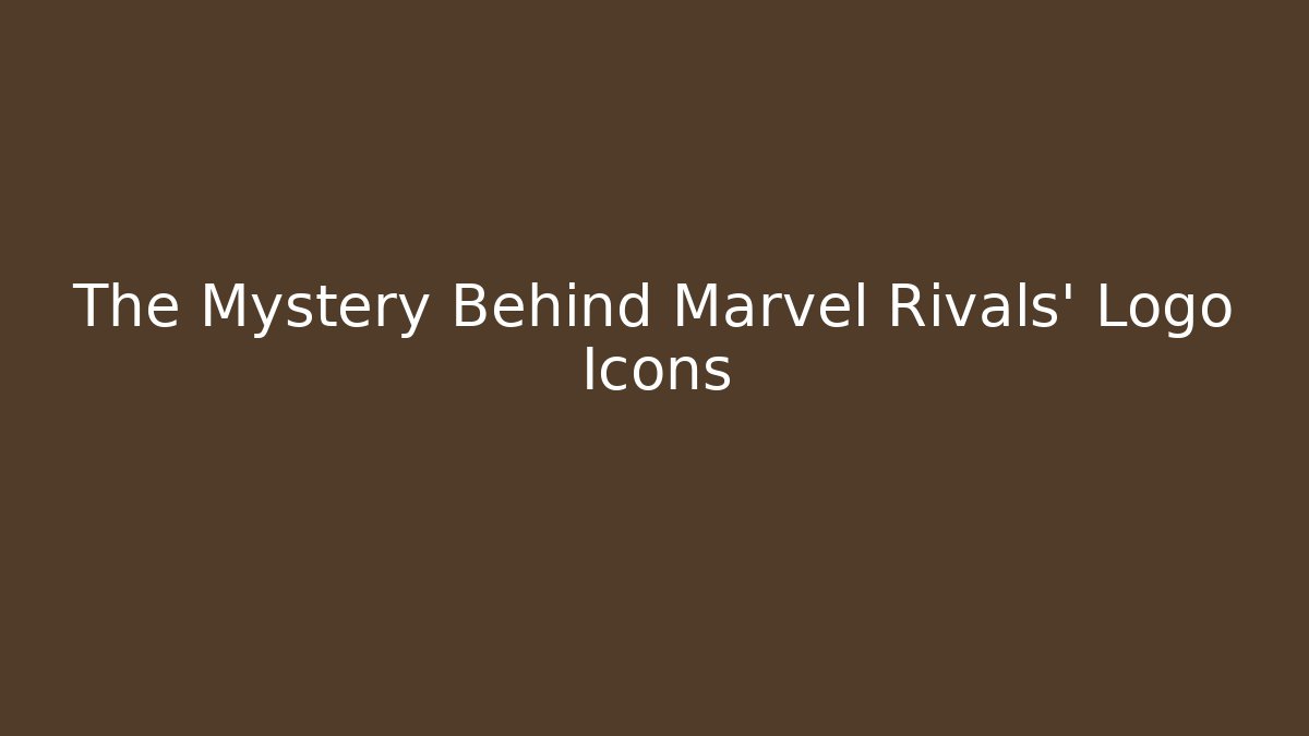 The Mystery Behind Marvel Rivals' Logo Icons - The Family Holidays