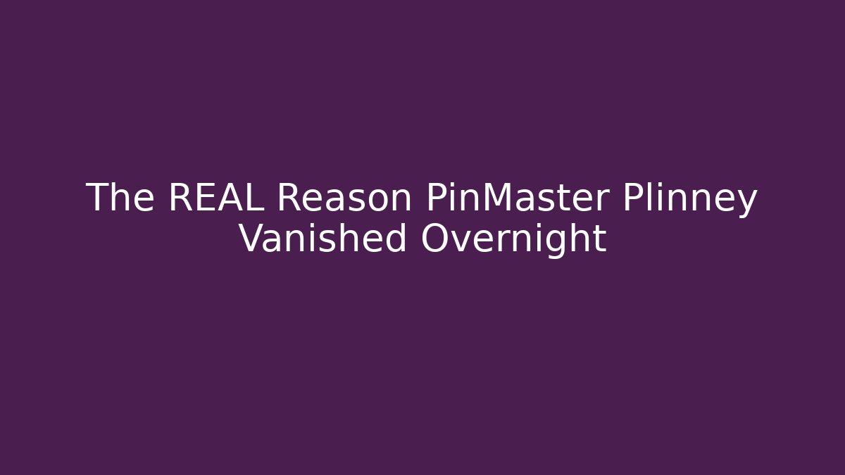 The REAL Reason PinMaster Plinney Vanished Overnight