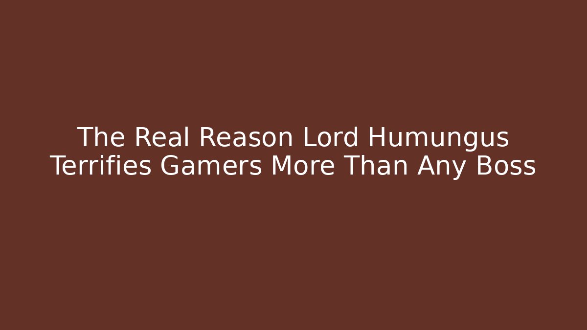 The Real Reason Lord Humungus Terrifies Gamers More Than Any Boss