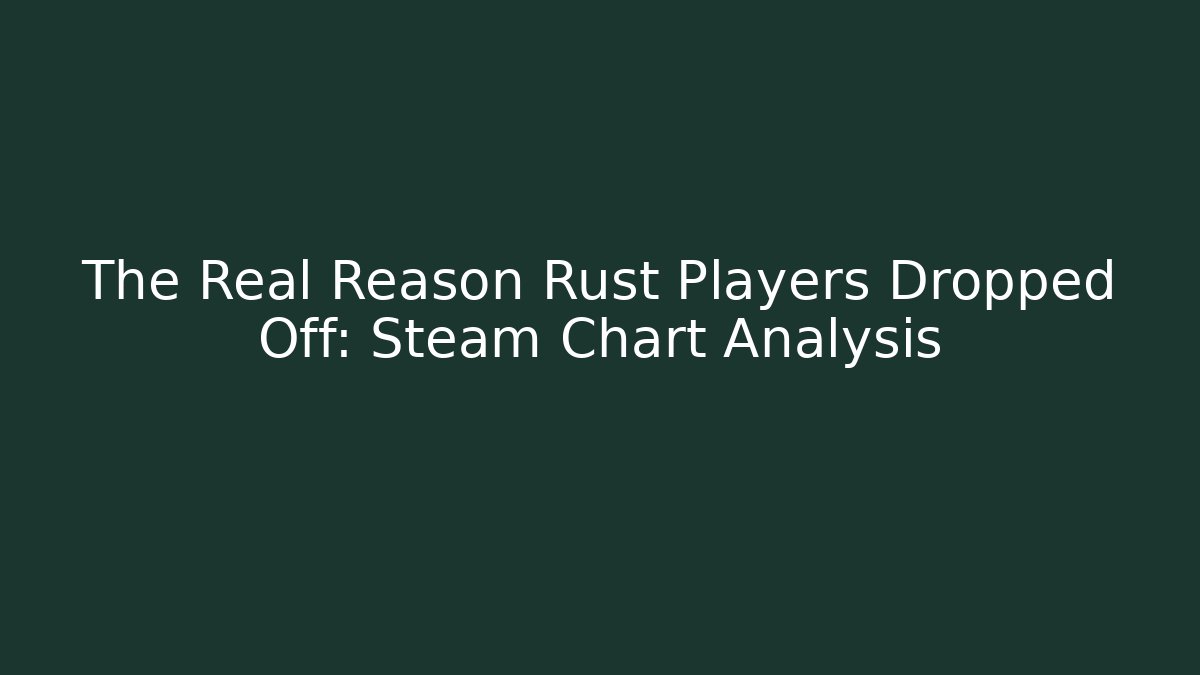 The Real Reason Rust Players Dropped Off: Steam Chart Analysis