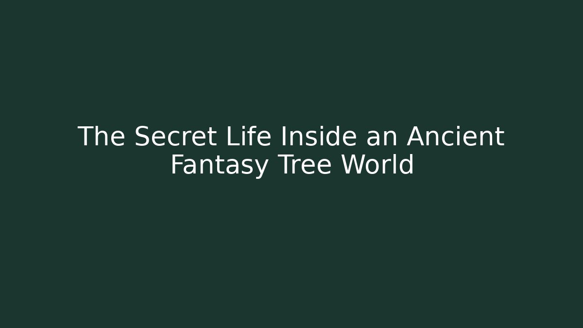 The Secret Life Inside an Ancient Fantasy Tree World