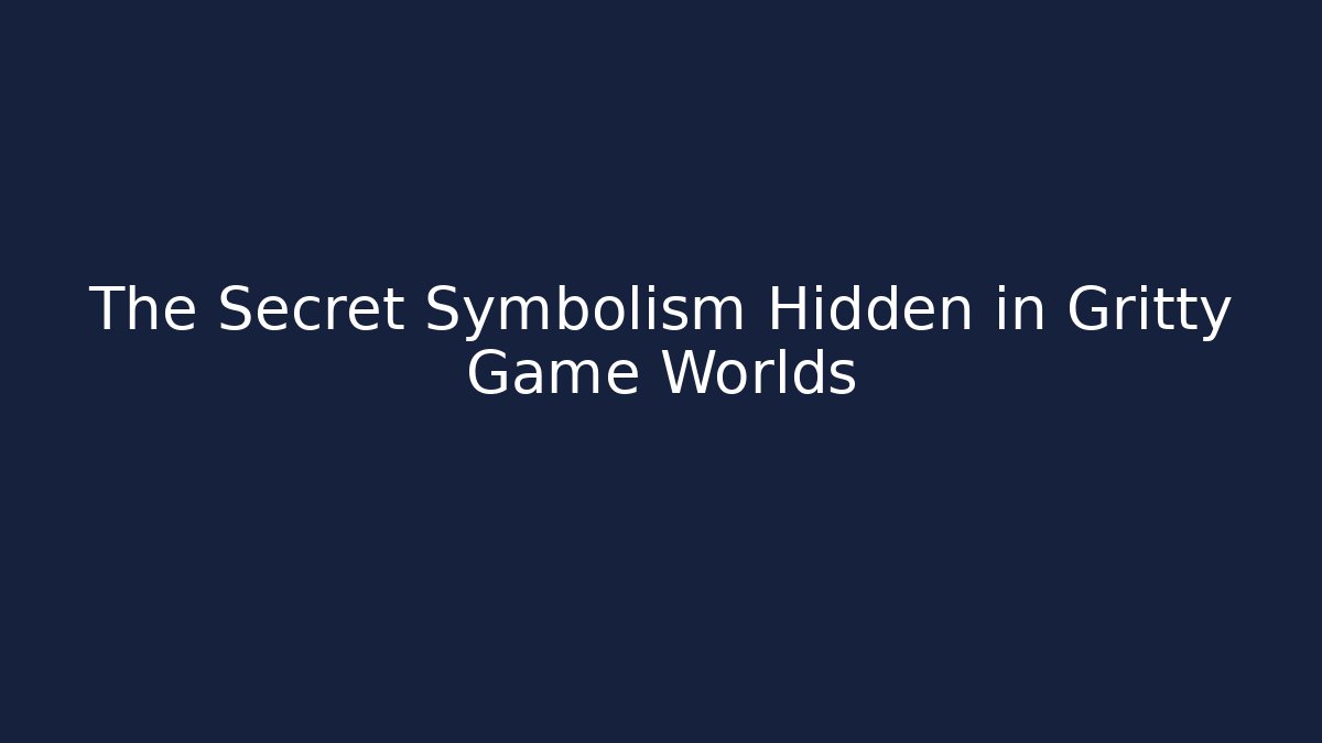 The Secret Symbolism Hidden in Gritty Game Worlds