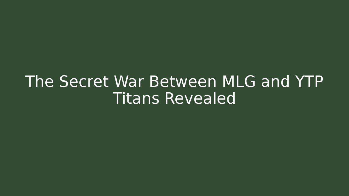 The Secret War Between MLG and YTP Titans Revealed