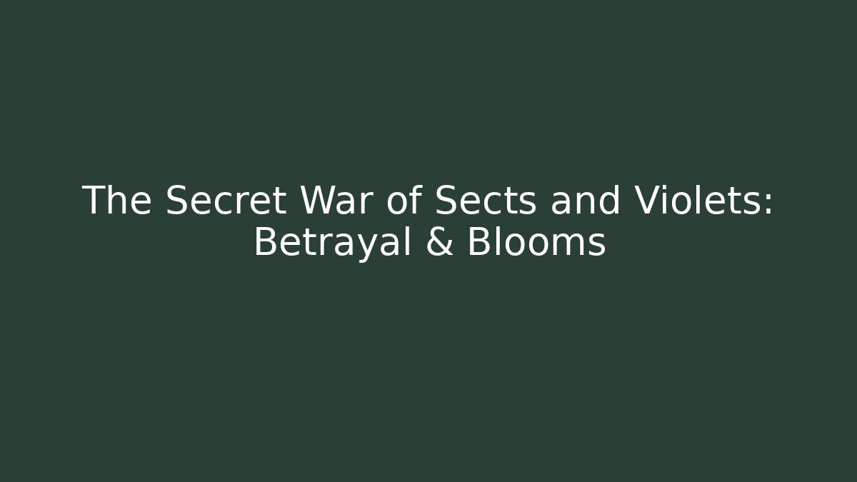The Secret War of Sects and Violets: Betrayal & Blooms