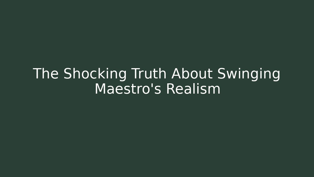 The Shocking Truth About Swinging Maestro's Realism - The Family Holidays