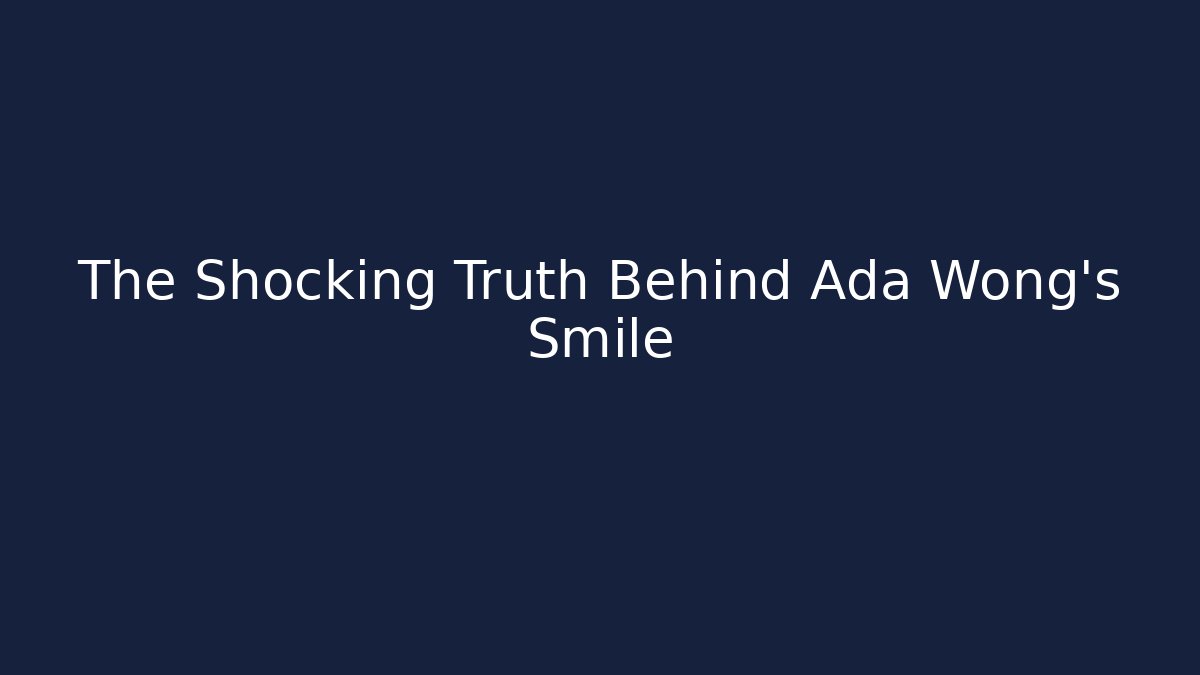 The Shocking Truth Behind Ada Wong's Smile - The Family Holidays