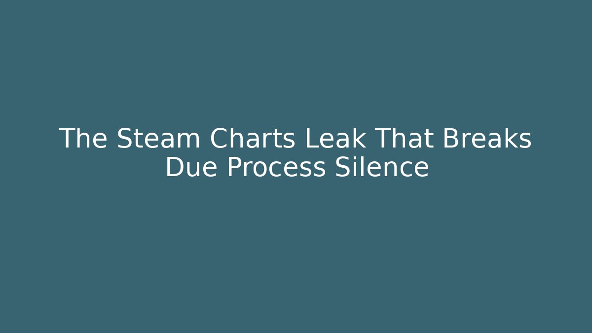 The Steam Charts Leak That Breaks Due Process Silence
