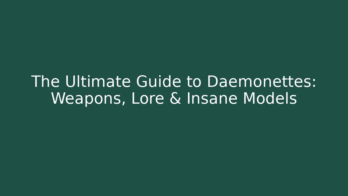 The Ultimate Guide to Daemonettes: Weapons, Lore & Insane Models - The Family Holidays