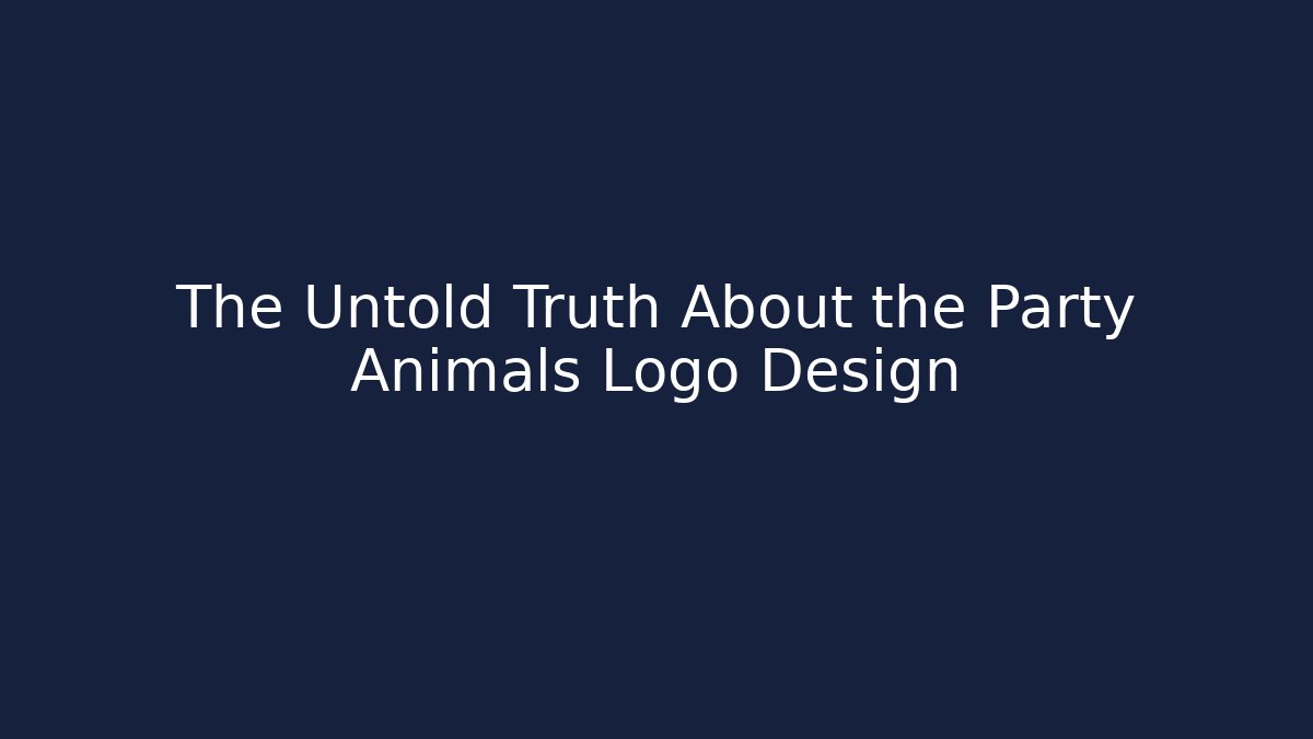 The Untold Truth About the Party Animals Logo Design