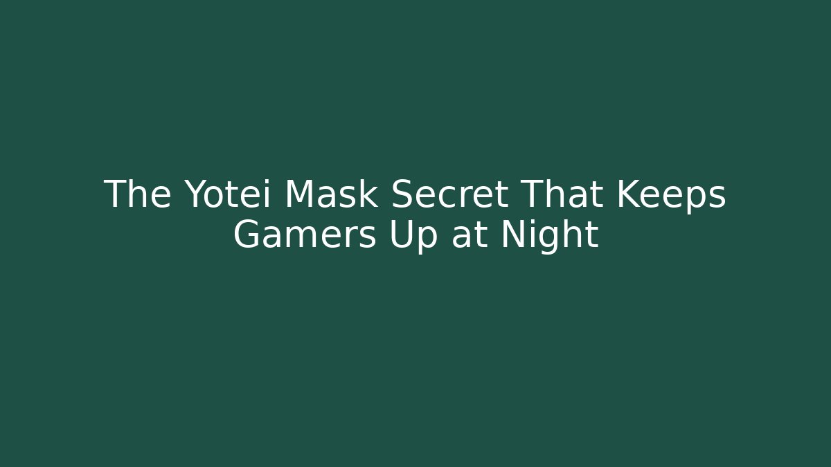 The Yotei Mask Secret That Keeps Gamers Up at Night