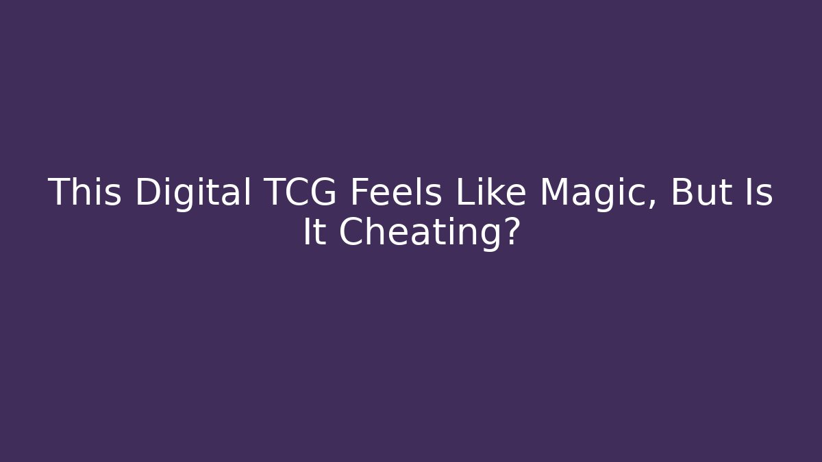 This Digital TCG Feels Like Magic, But Is It Cheating?