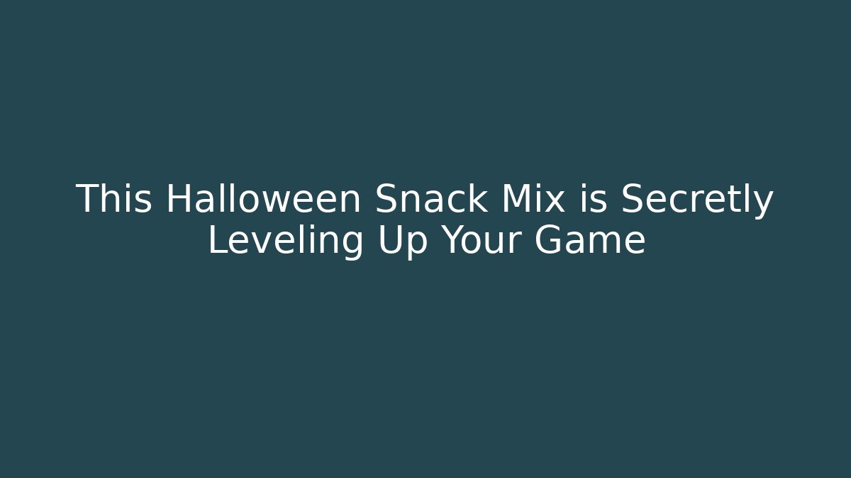 This Halloween Snack Mix is Secretly Leveling Up Your Game