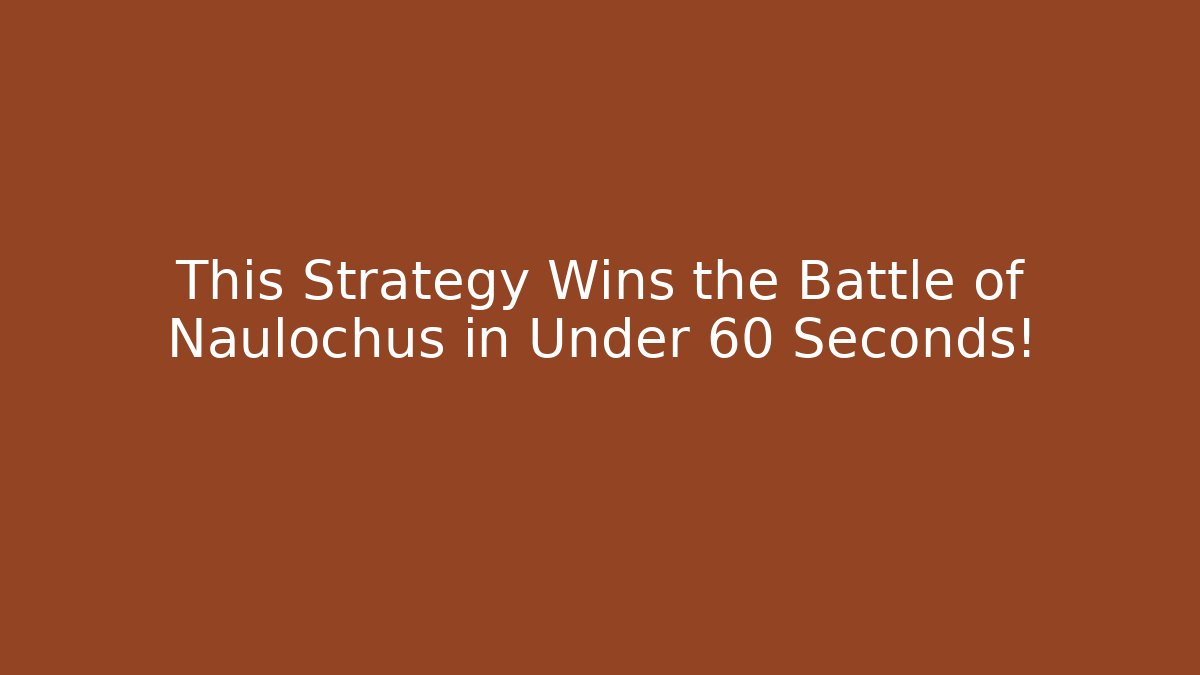 This Strategy Wins the Battle of Naulochus in Under 60 Seconds!