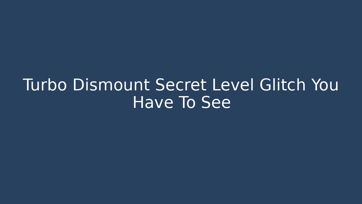 Turbo Dismount Secret Level Glitch You Have To See