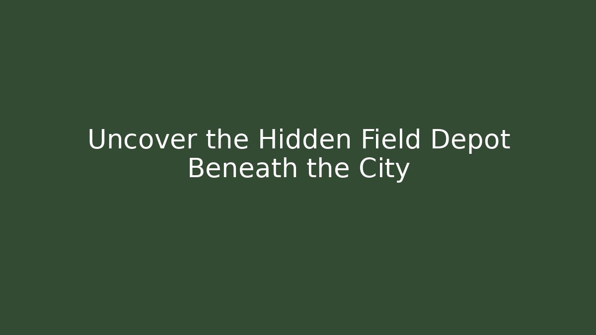 Uncover the Hidden Field Depot Beneath the City