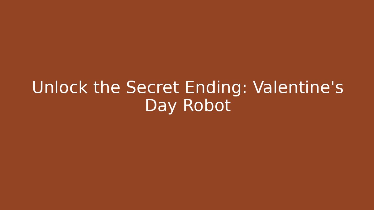 Unlock the Secret Ending: Valentine's Day Robot