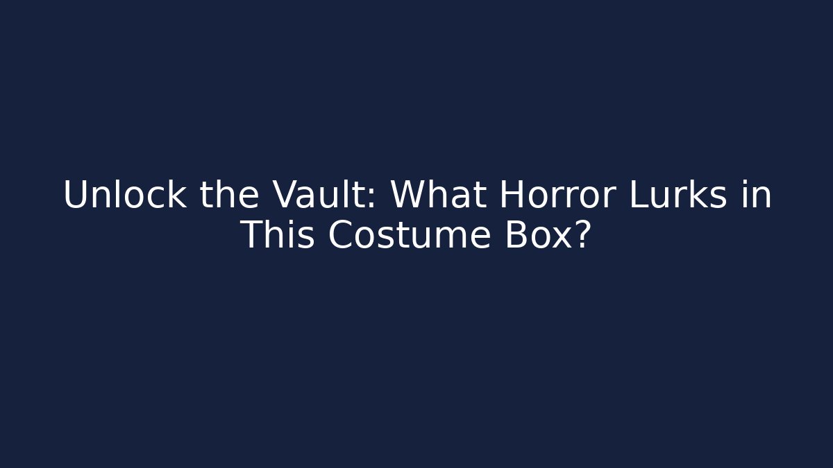 Unlock the Vault: What Horror Lurks in This Costume Box?