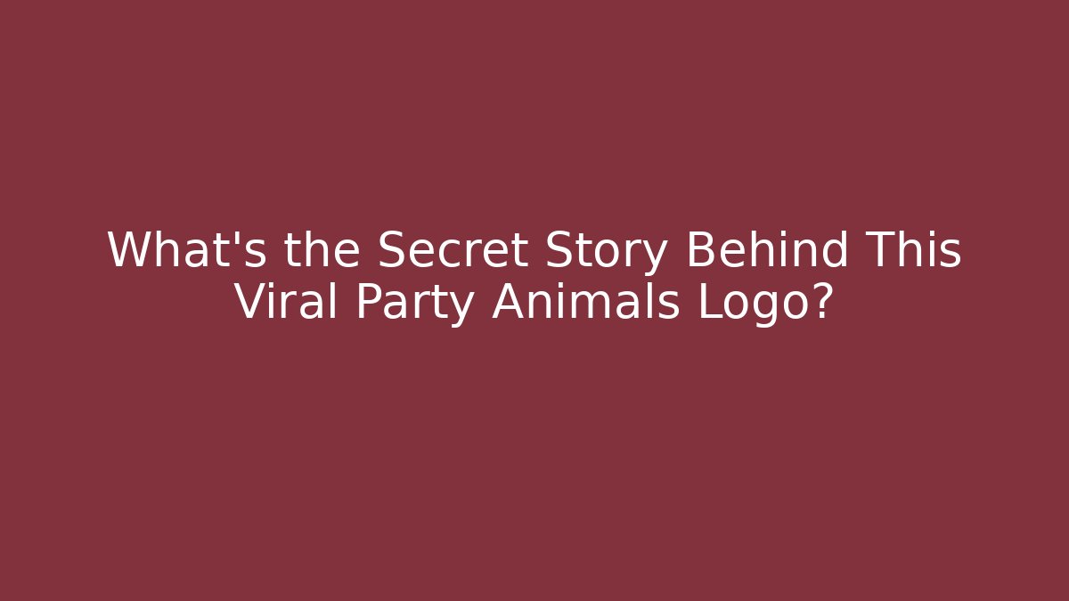 What's the Secret Story Behind This Viral Party Animals Logo?