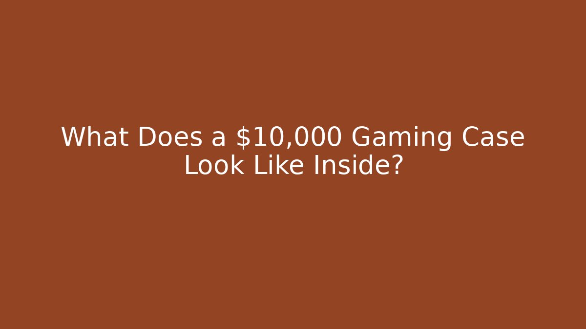 What Does a $10,000 Gaming Case Look Like Inside? - The Family Holidays
