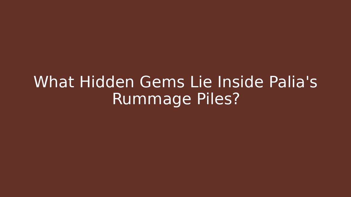 What Hidden Gems Lie Inside Palia's Rummage Piles?