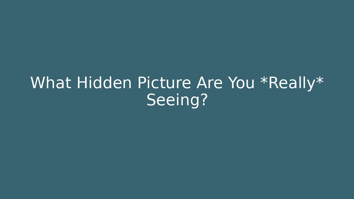 What Hidden Picture Are You *Really* Seeing? - The Family Holidays