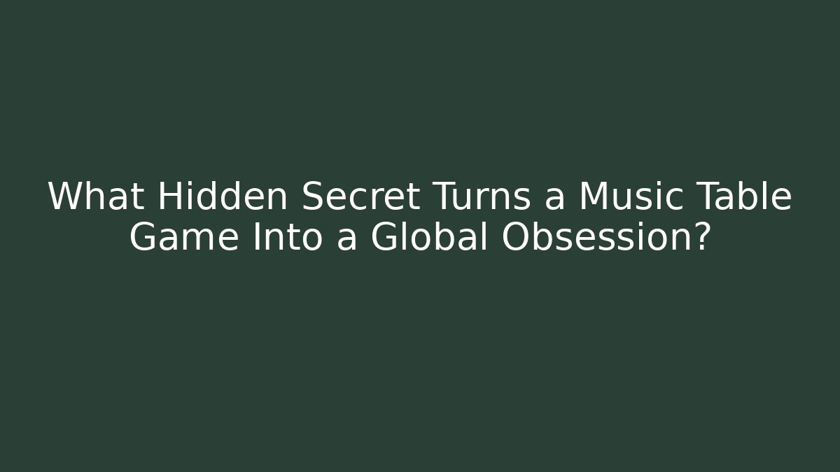 What Hidden Secret Turns a Music Table Game Into a Global Obsession?