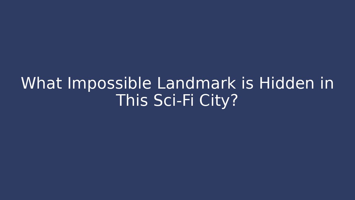 What Impossible Landmark is Hidden in This Sci-Fi City?