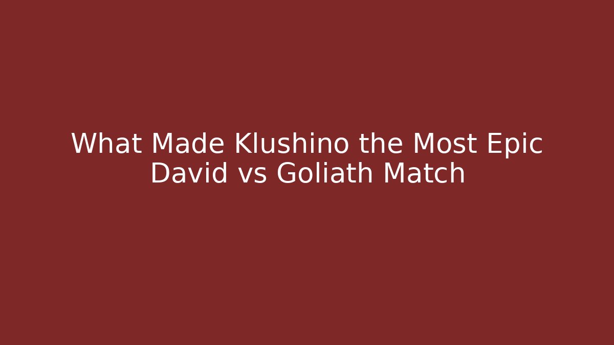 What Made Klushino the Most Epic David vs Goliath Match