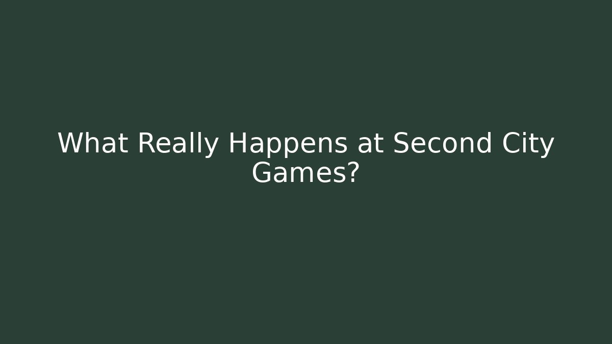 What Really Happens at Second City Games?