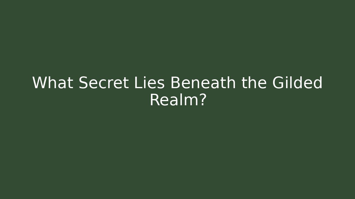 What Secret Lies Beneath the Gilded Realm?