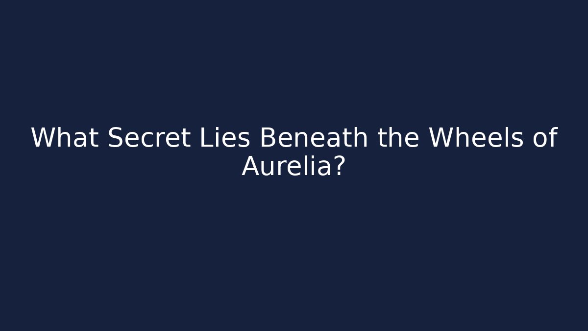 What Secret Lies Beneath the Wheels of Aurelia?
