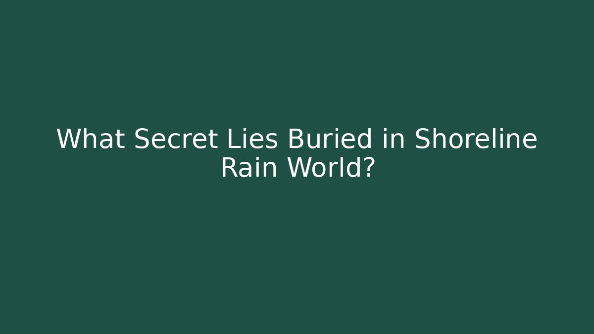 What Secret Lies Buried in Shoreline Rain World?
