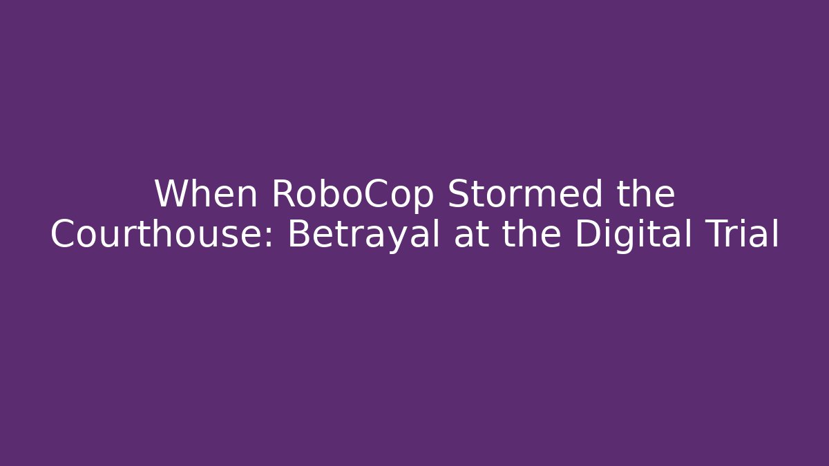 When RoboCop Stormed the Courthouse: Betrayal at the Digital Trial