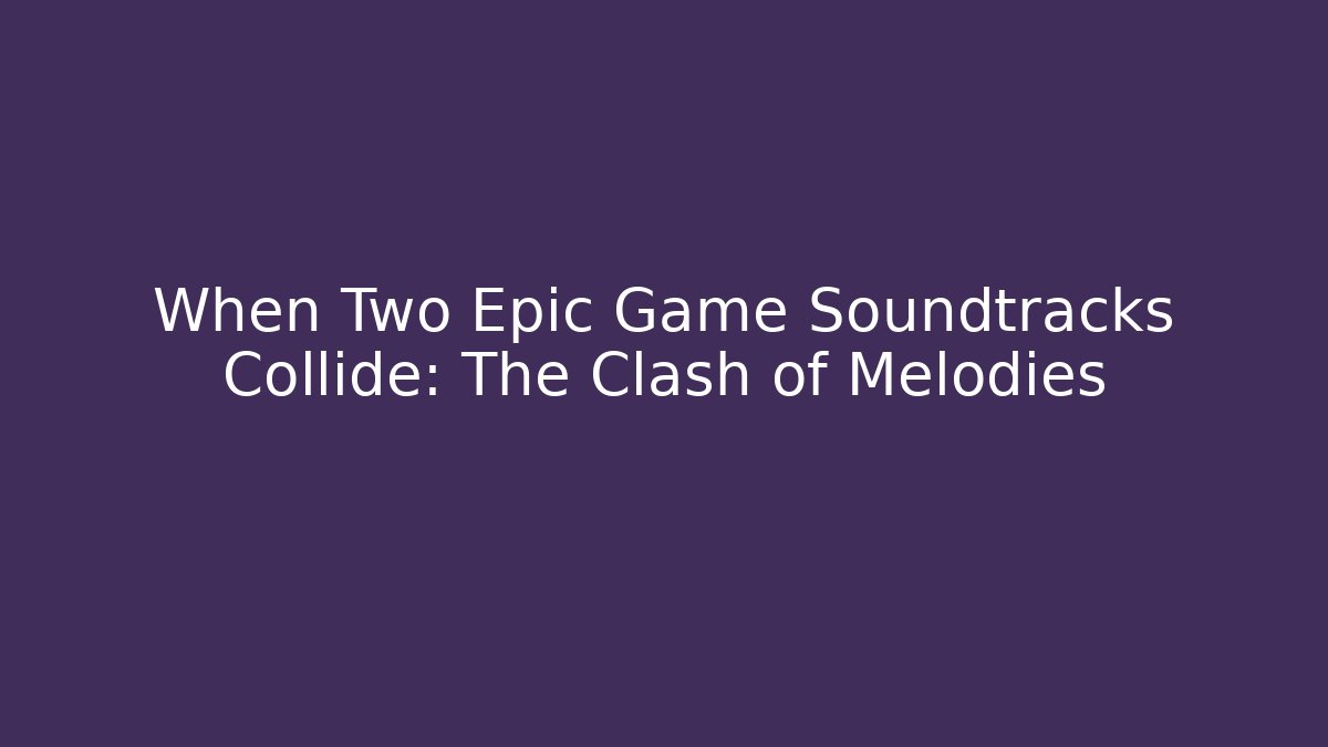 When Two Epic Game Soundtracks Collide: The Clash of Melodies