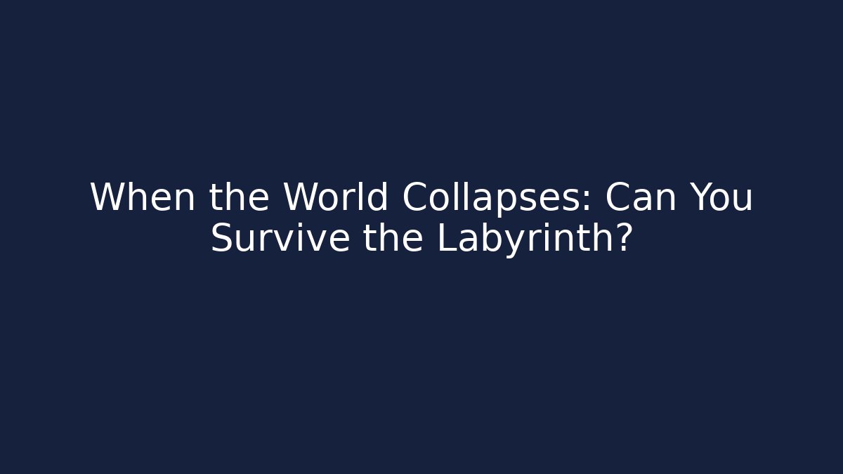 When the World Collapses: Can You Survive the Labyrinth?