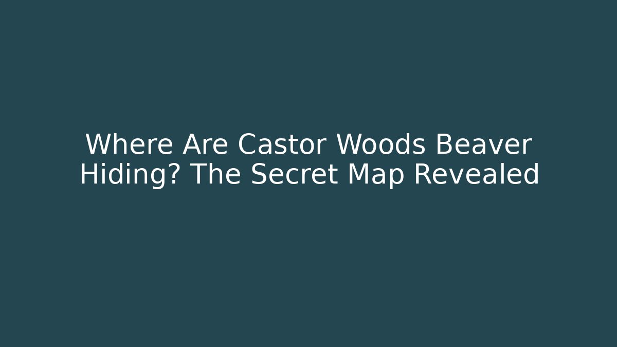 Where Are Castor Woods Beaver Hiding? The Secret Map Revealed